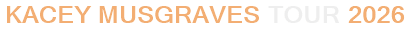 Kacey Musgraves Tour 2026
